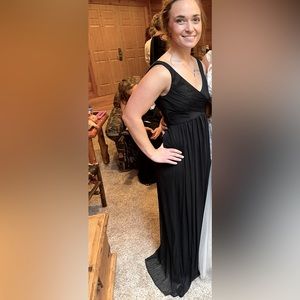 Long mesh dress with cowl back detail